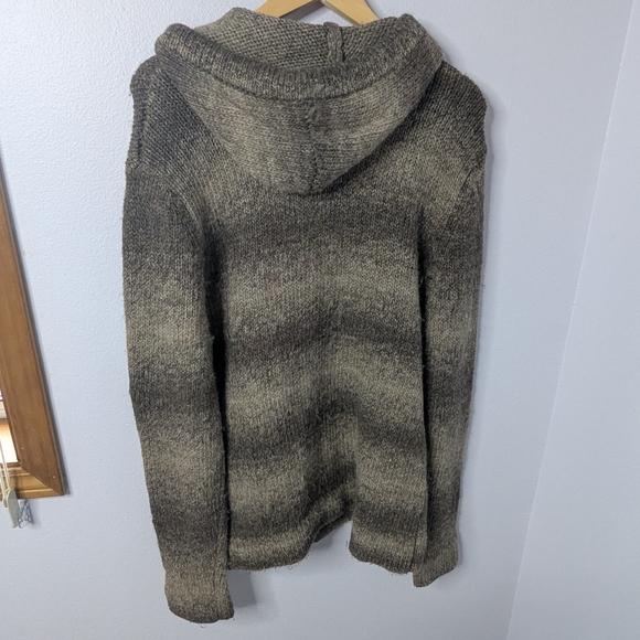 James Perse Alpaca Wool Hooded Sweater Pullover Hoodie Size 3 (L/XL) Gradient - Picture 5 of 9